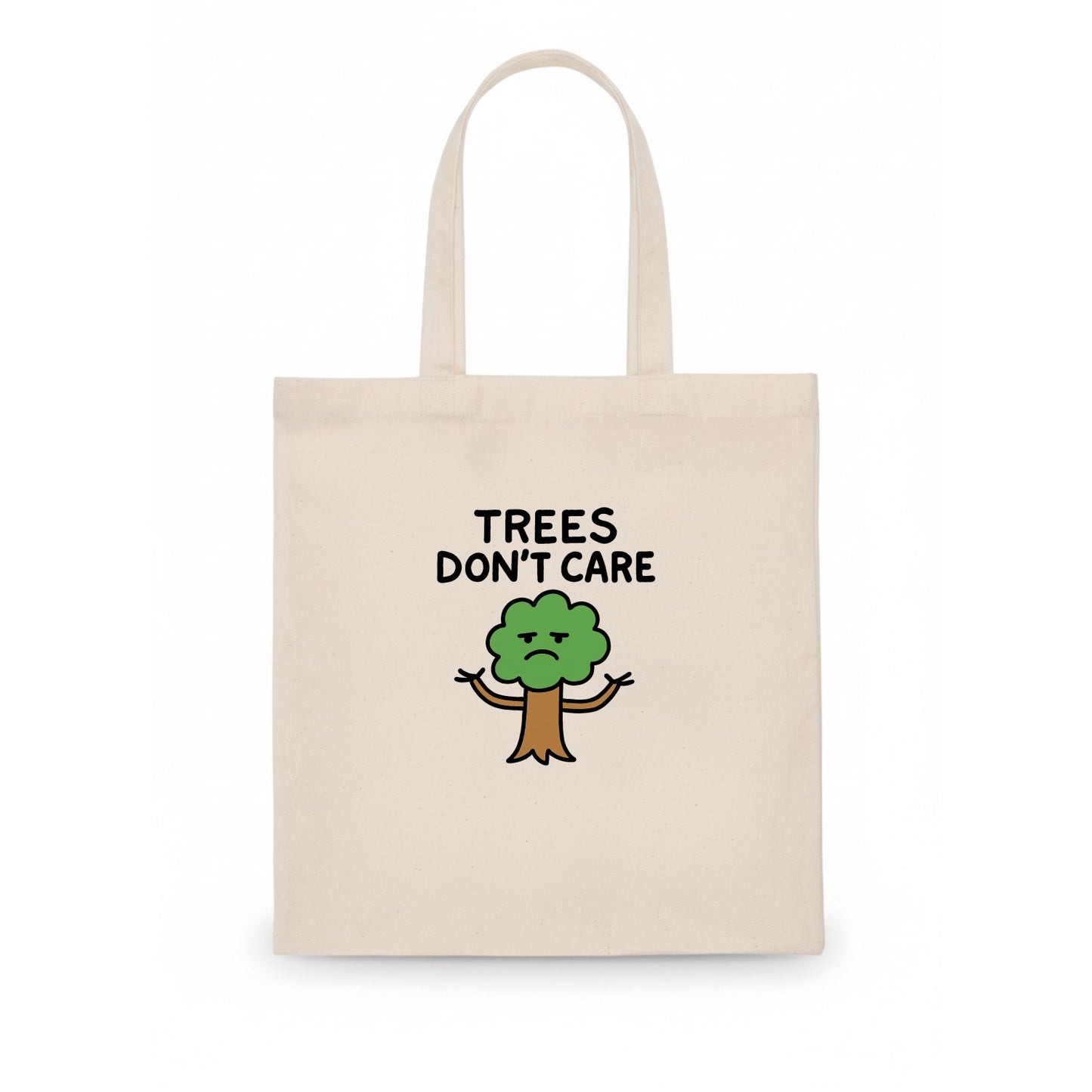 TREES DONT CARE | Indifferent oak shrugging branches - Tote Bag - white