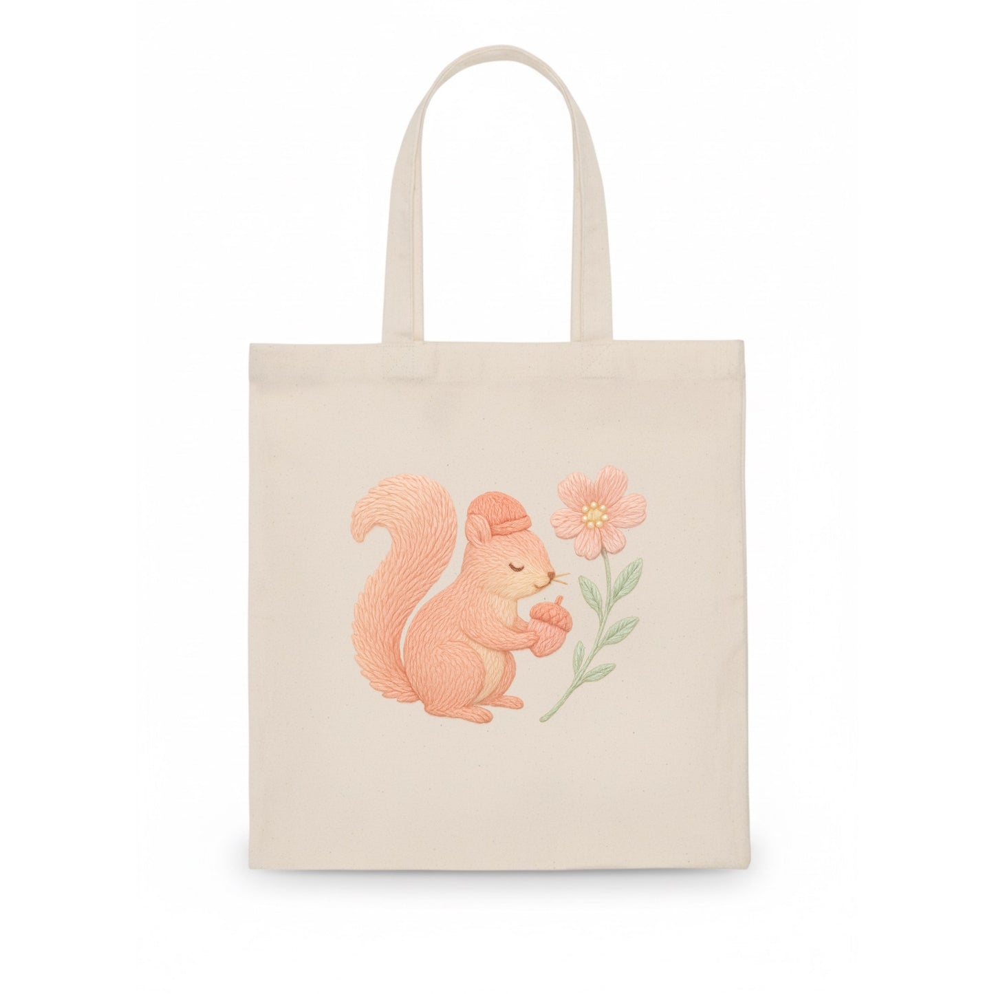 Coral Squirrel - Tote Bag - white