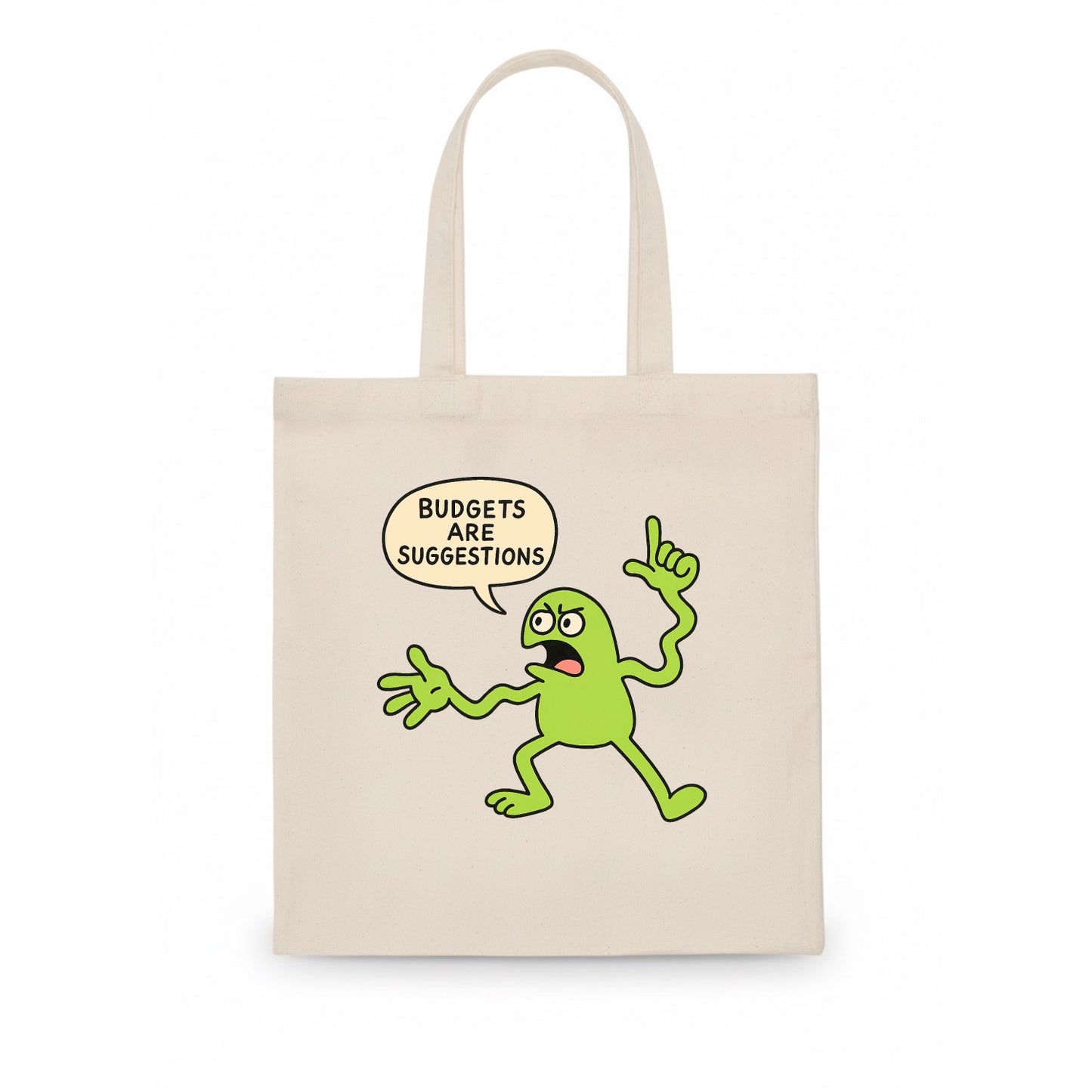 BUDGETS ARE SUGGESTIONS | Rebellious calculator - Tote Bag - white