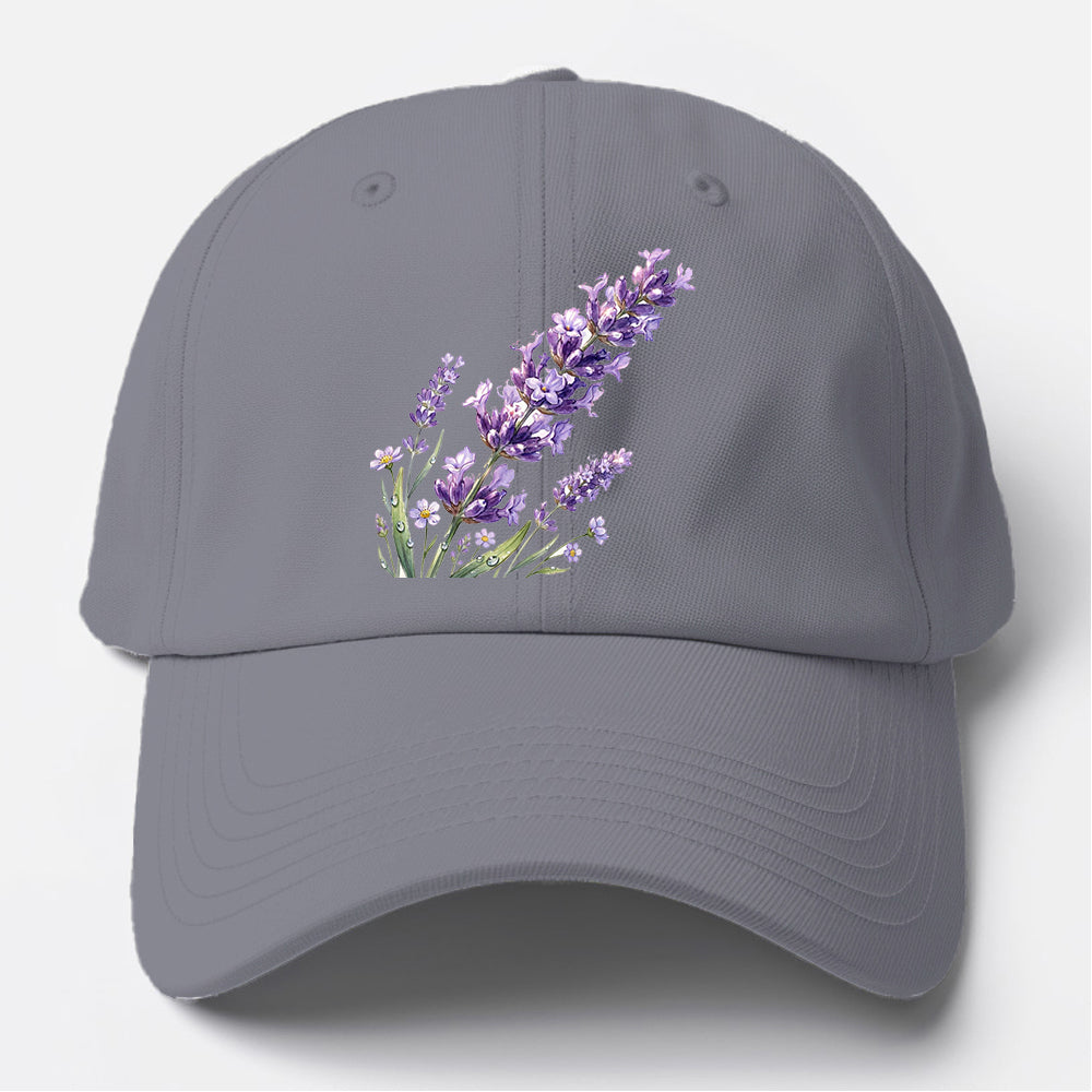 Watercolor Lavender Flower Baseball Cap