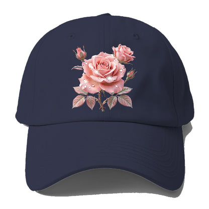 Pink Dew Drop Rose Baseball Cap