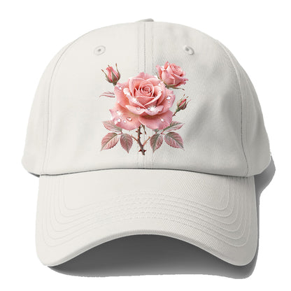 Pink Dew Drop Rose Baseball Cap