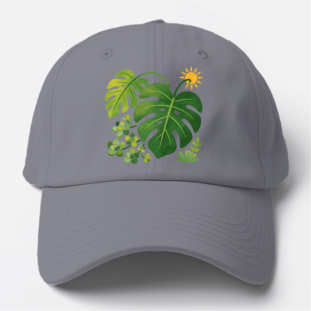 Monstera Sun Leaf Baseball Cap