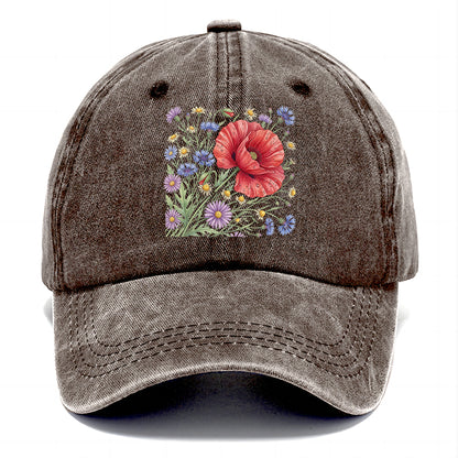 Red Poppy Wildflowers Classic Cap