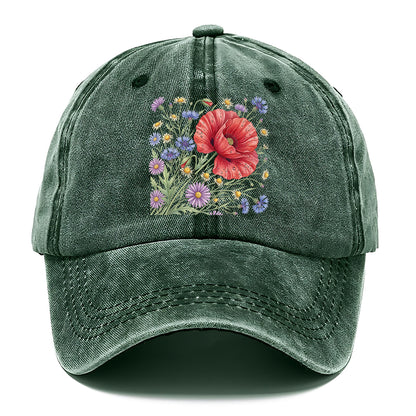 Red Poppy Wildflowers Classic Cap