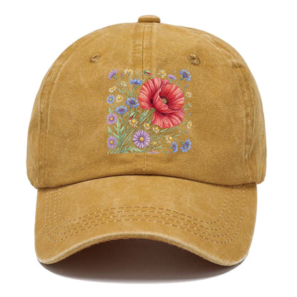 Red Poppy Wildflowers Classic Cap