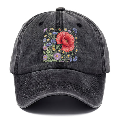 Red Poppy Wildflowers Classic Cap