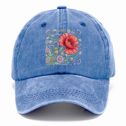 Red Poppy Wildflowers Classic Cap