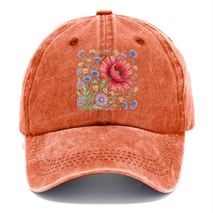 Red Poppy Wildflowers Classic Cap
