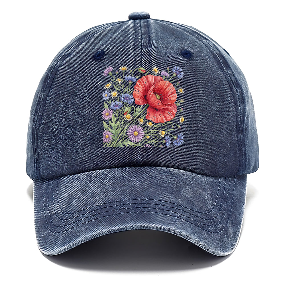 Red Poppy Wildflowers Classic Cap
