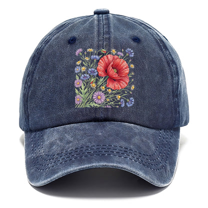 Red Poppy Wildflowers Classic Cap