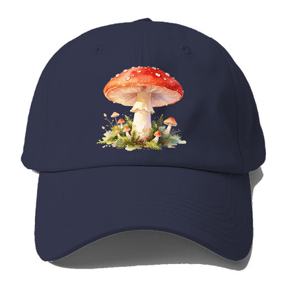 Red Watercolor Mushroom Baseball Cap