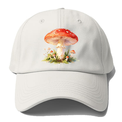 Red Watercolor Mushroom Baseball Cap