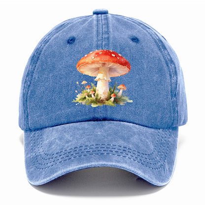 Red Watercolor Mushroom Classic Cap