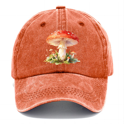 Red Watercolor Mushroom Classic Cap