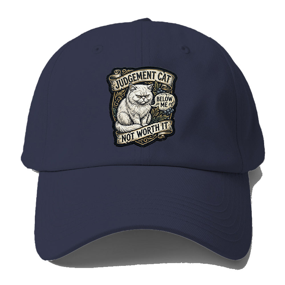 Judgement Cat Below Baseball Cap