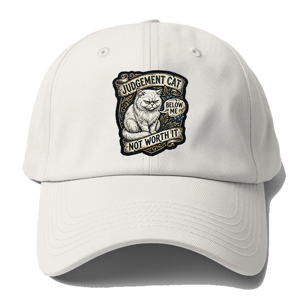 Judgement Cat Below Baseball Cap