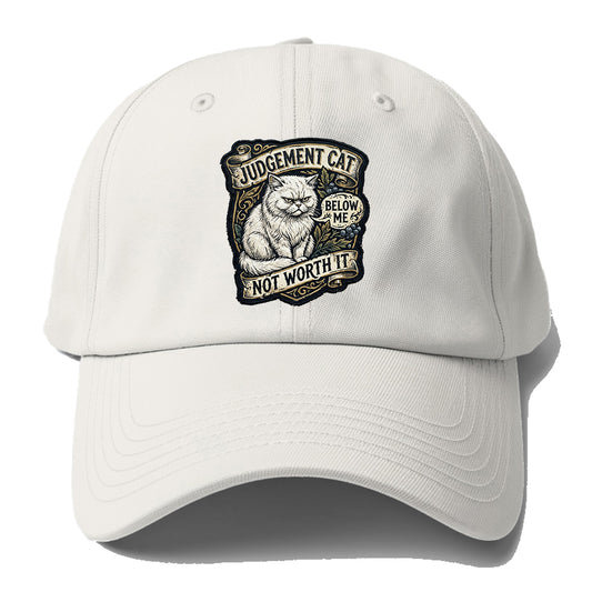 Judgement Cat Below Baseball Cap