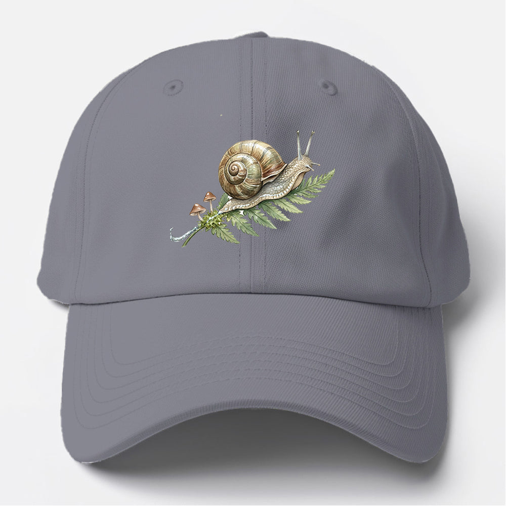 Snail Fern Mushroom Baseball Cap