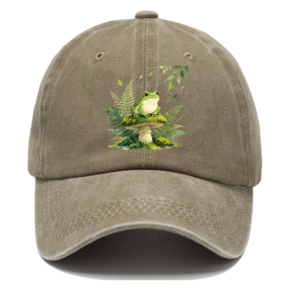 Frog Mushroom Fern Classic Cap