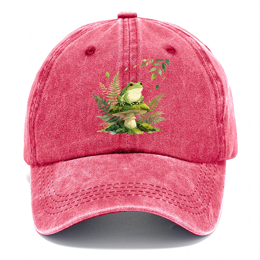 Frog Mushroom Fern Classic Cap