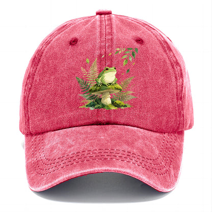 Frog Mushroom Fern Classic Cap