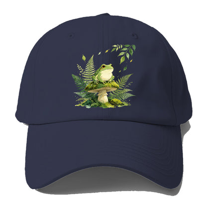 Frog Mushroom Fern Baseball Cap
