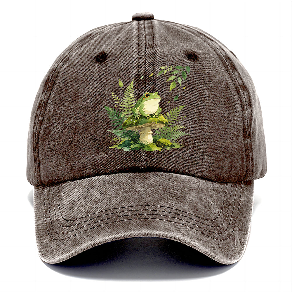 Frog Mushroom Fern Classic Cap