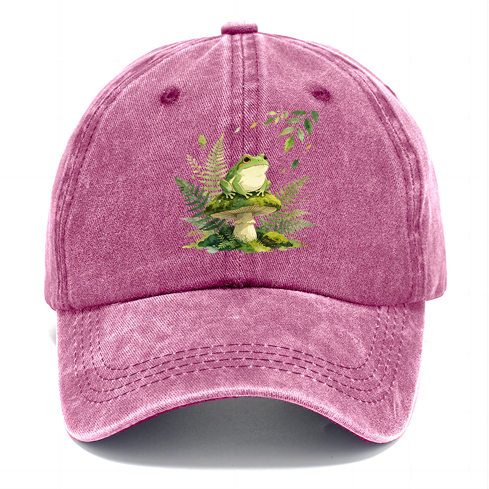 Frog Mushroom Fern Classic Cap