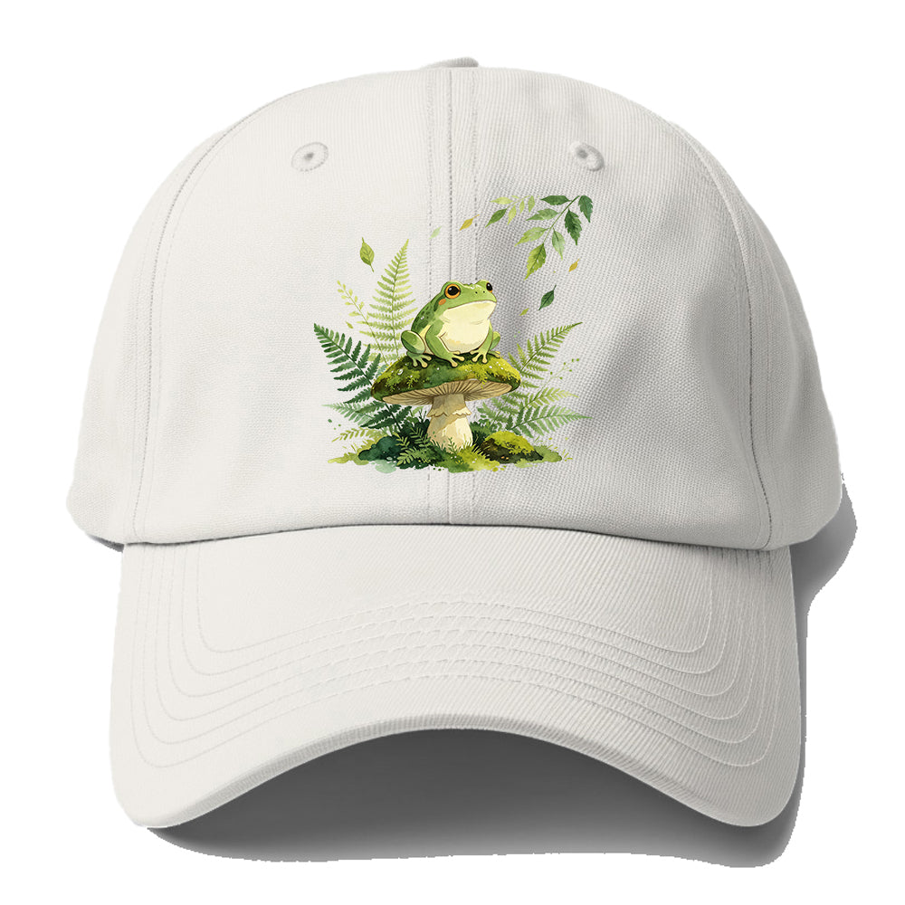 Frog Mushroom Fern Baseball Cap