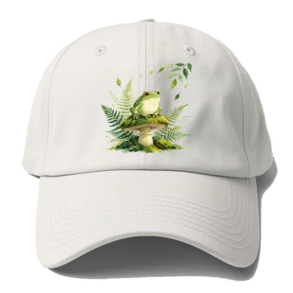 Frog Mushroom Fern Baseball Cap