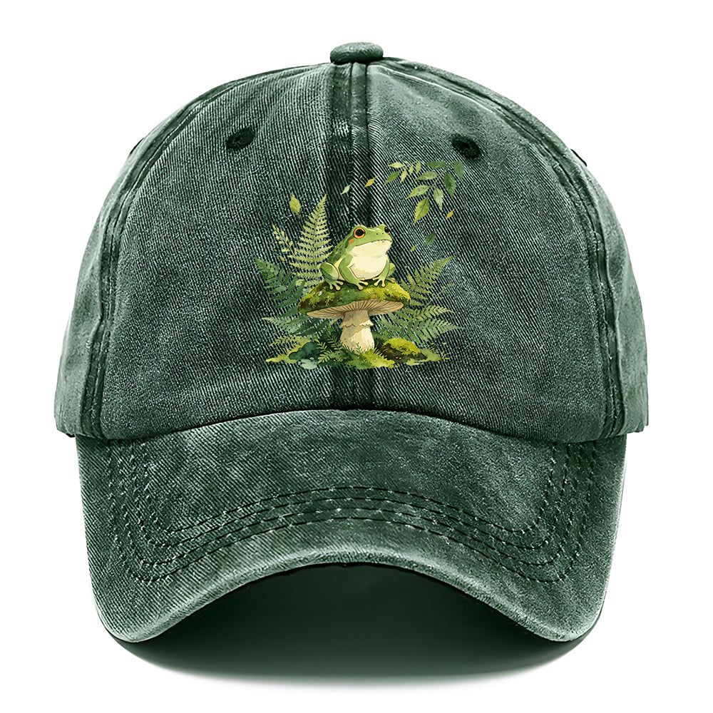 Frog Mushroom Fern Classic Cap