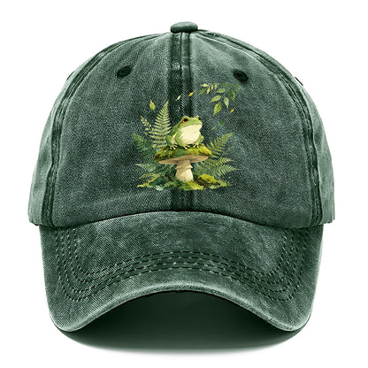 Frog Mushroom Fern Classic Cap