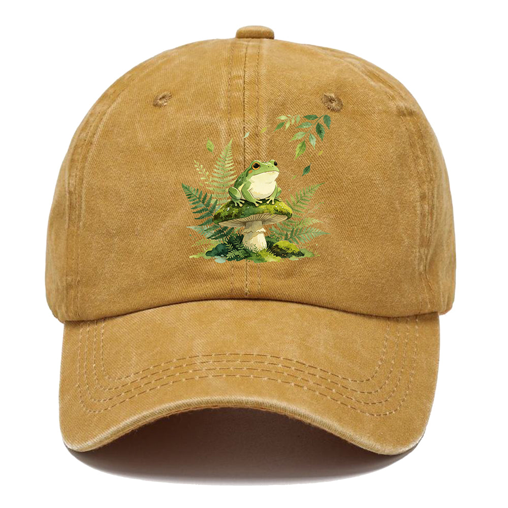 Frog Mushroom Fern Classic Cap