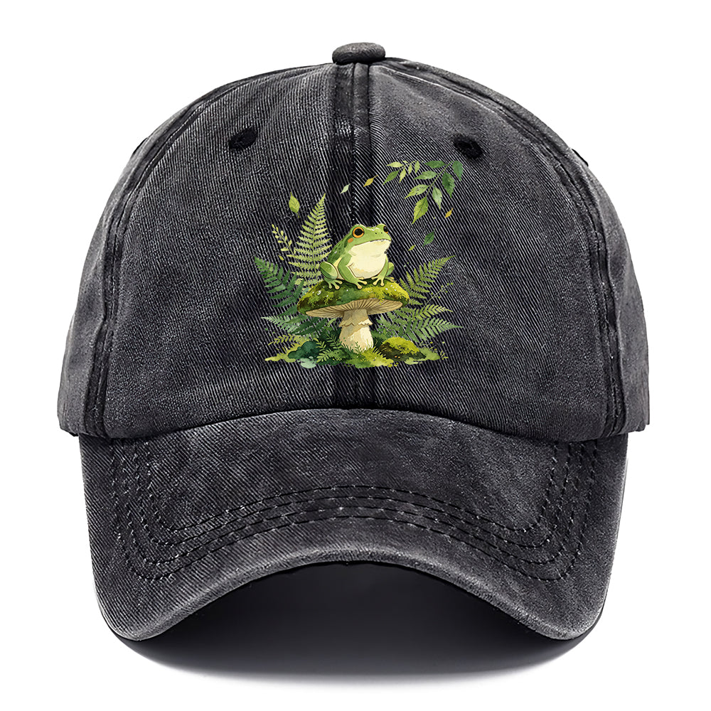 Frog Mushroom Fern Classic Cap
