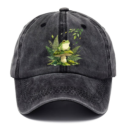 Frog Mushroom Fern Classic Cap