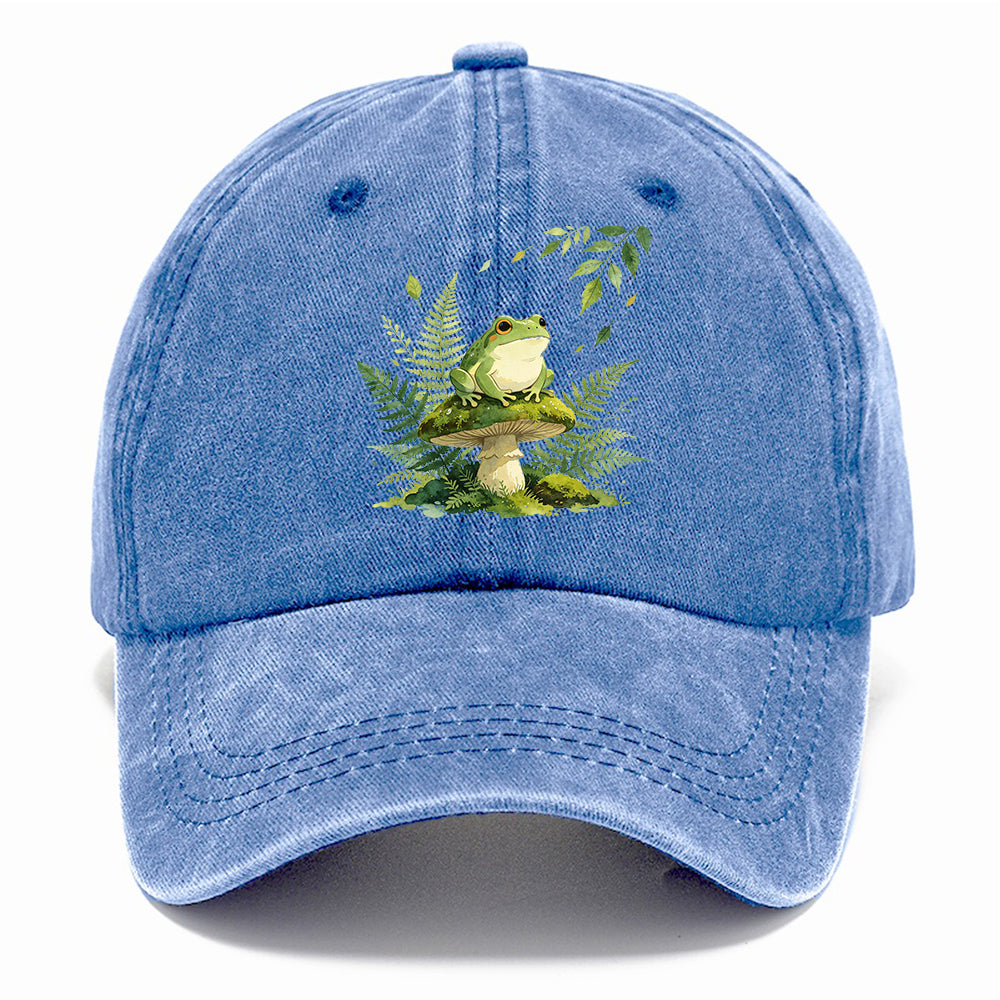 Frog Mushroom Fern Classic Cap