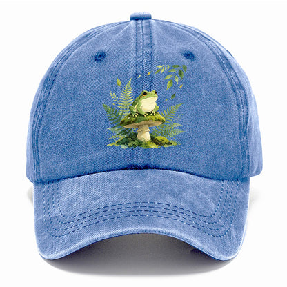Frog Mushroom Fern Classic Cap