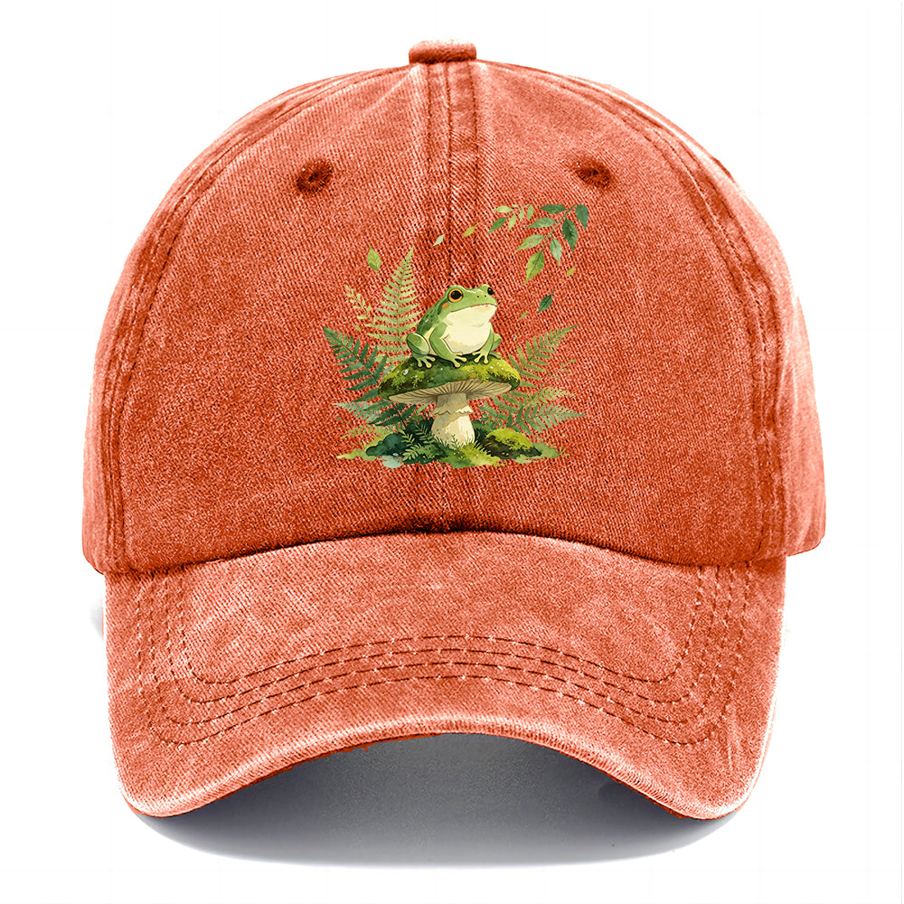 Frog Mushroom Fern Classic Cap