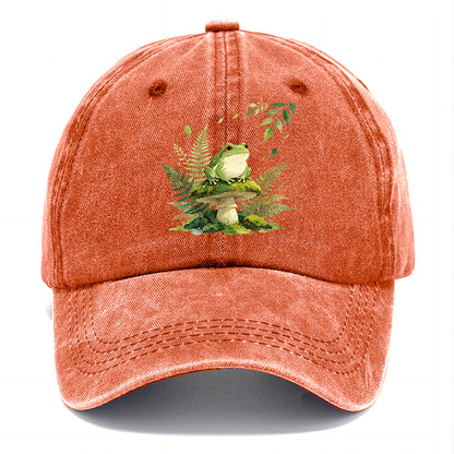 Frog Mushroom Fern Classic Cap