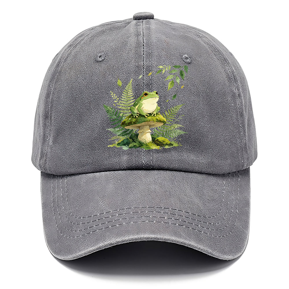 Frog Mushroom Fern Classic Cap