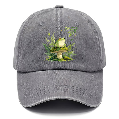 Frog Mushroom Fern Classic Cap