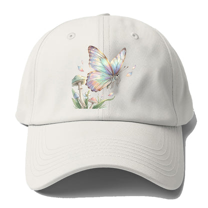 Iridescent Butterfly Mushroom Baseball Cap