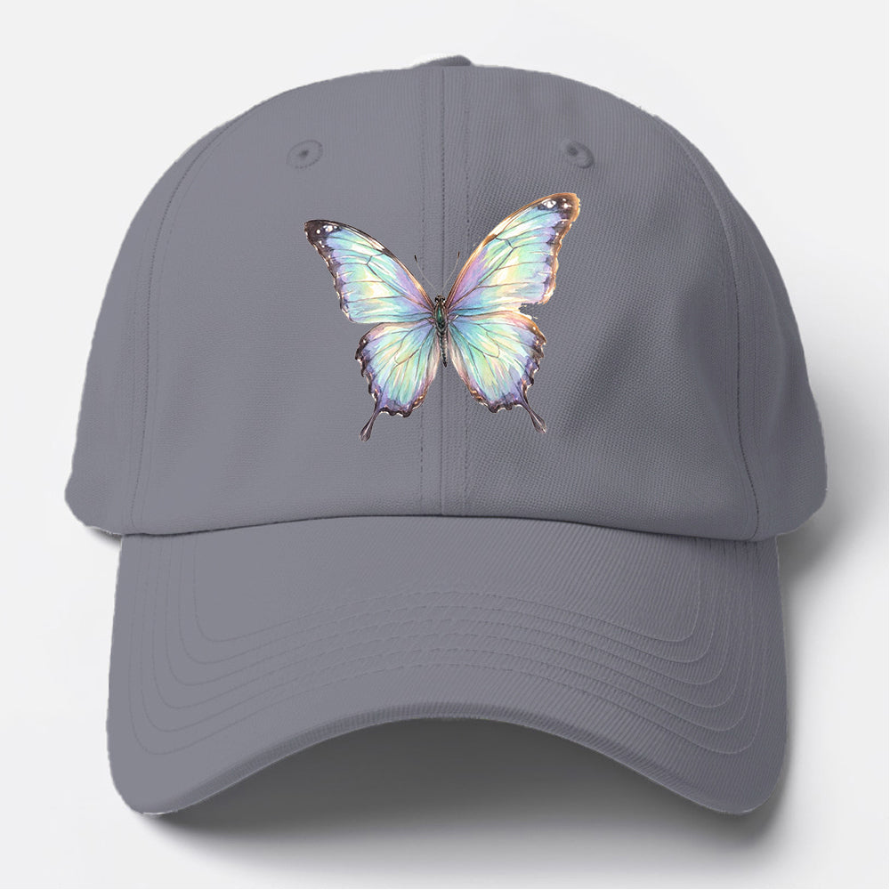 Iridescent Watercolor Butterfly Baseball Cap