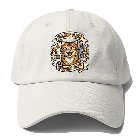 Derp Cat Brain Off Baseball Cap