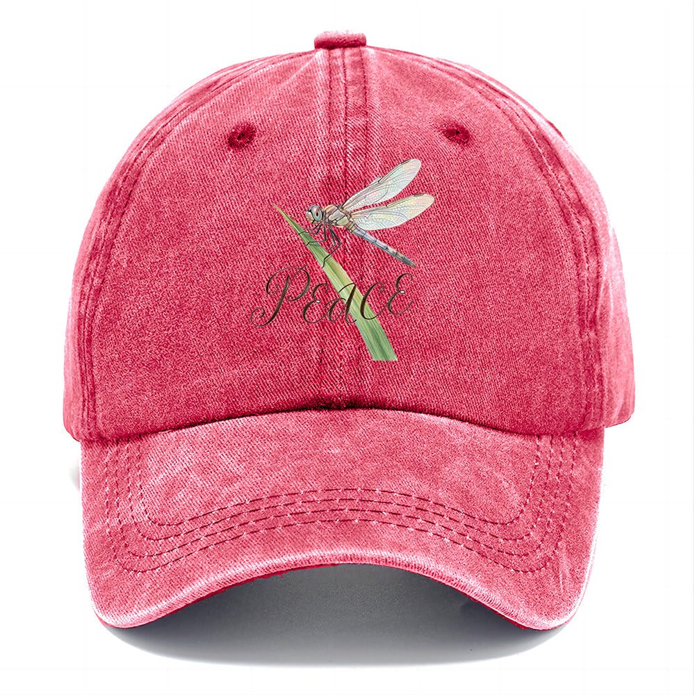 Peace Dragonfly Watercolor Classic Cap