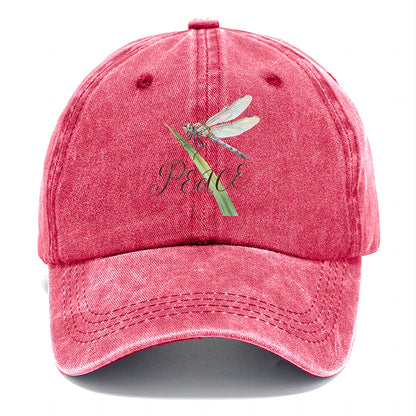 Peace Dragonfly Watercolor Classic Cap