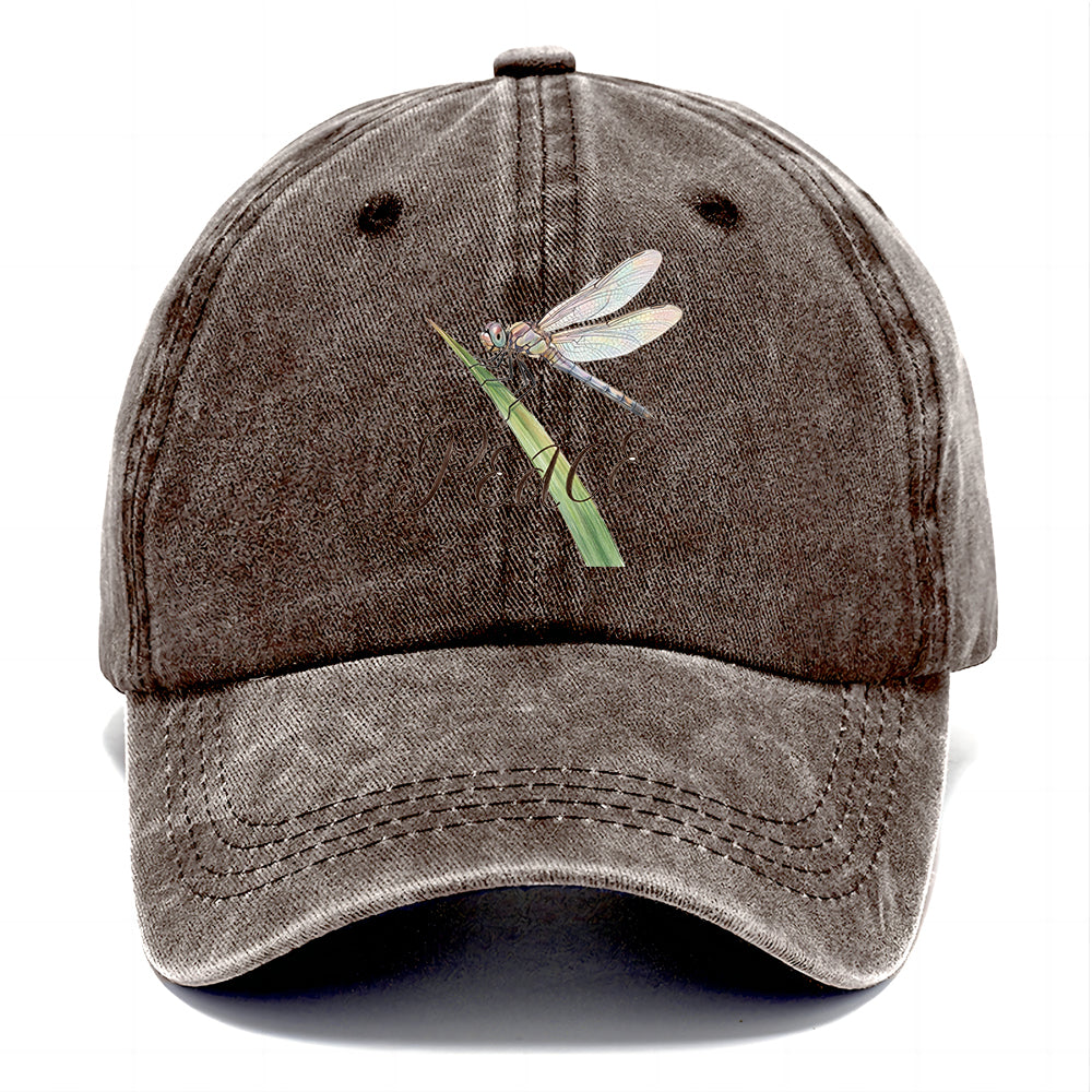 Peace Dragonfly Watercolor Classic Cap