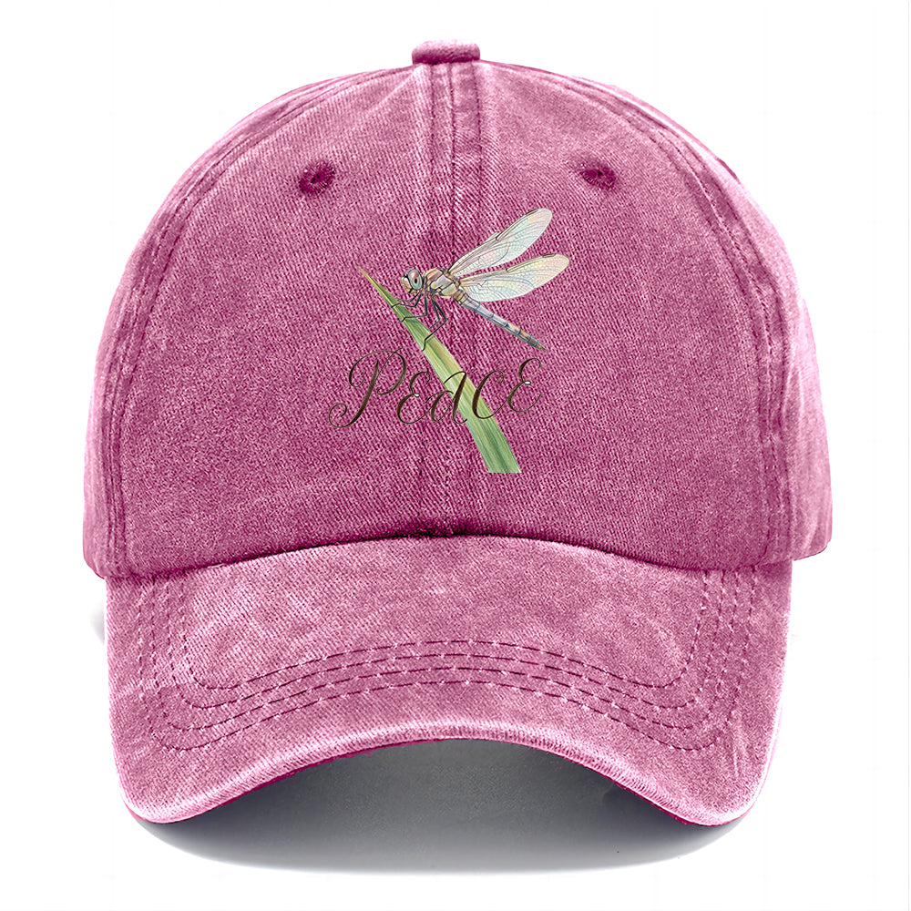 Peace Dragonfly Watercolor Classic Cap