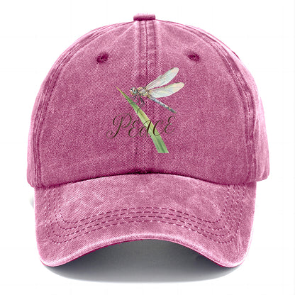 Peace Dragonfly Watercolor Classic Cap